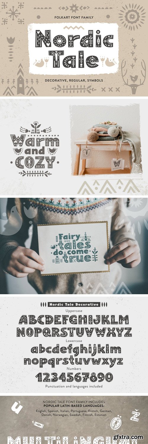 Fontbundles - Nordic Tale - Folkart Font Family 154192