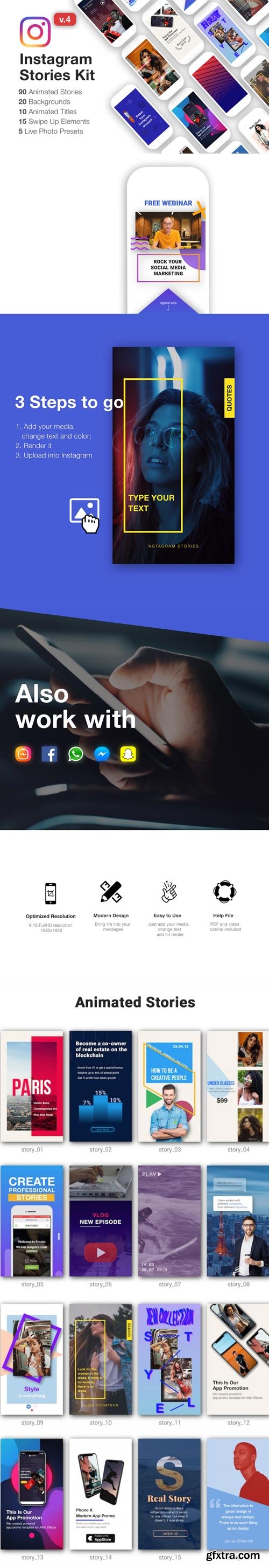 Videohive - Instagram Stories Kit // Instagram Story Pack V4 - 22195723