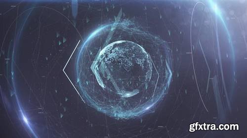 MA -  Digital Planet And Sphere Barriers Stock Motion Graphics 149123