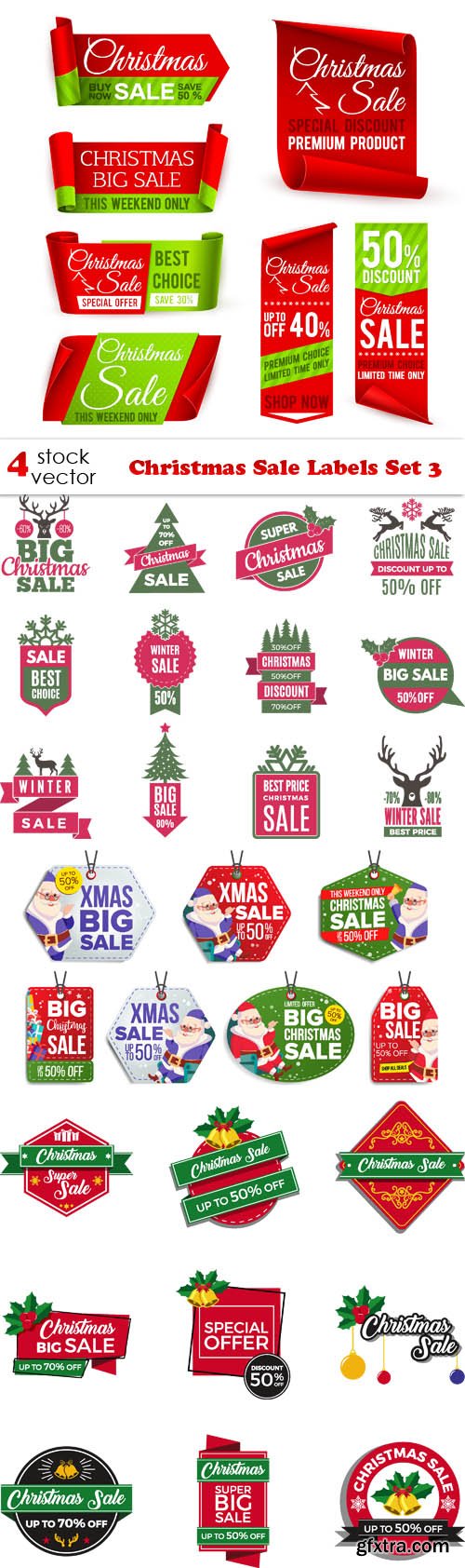 Vectors - Christmas Sale Labels Set 3