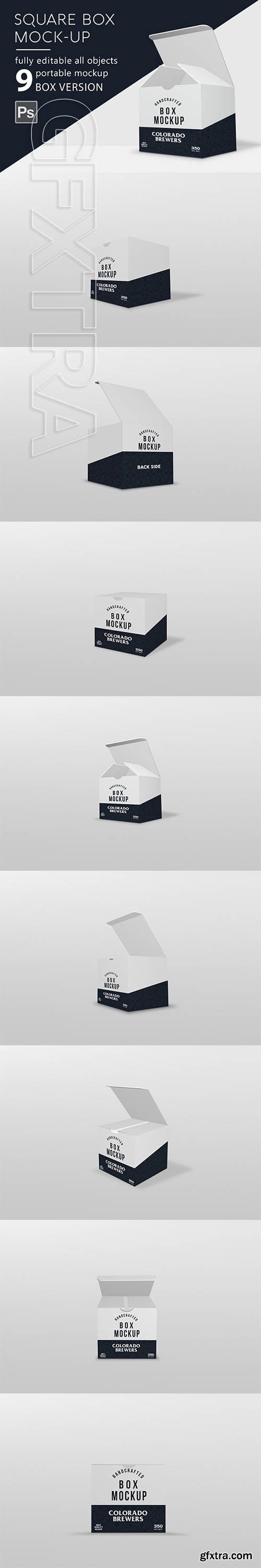 CreativeMarket - Box Mockup Square 2940718