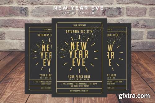 New Year Eve PSD Flyer Template