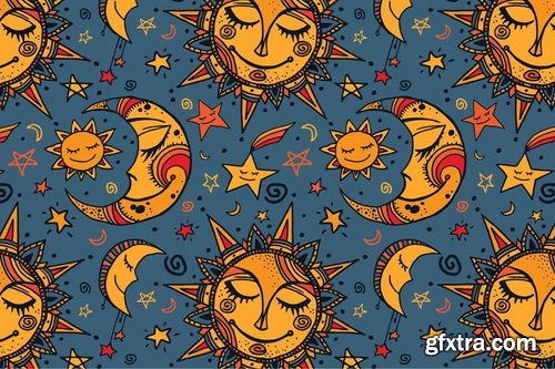 Nighty Night Seamless Pattern