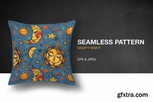 Nighty Night Seamless Pattern