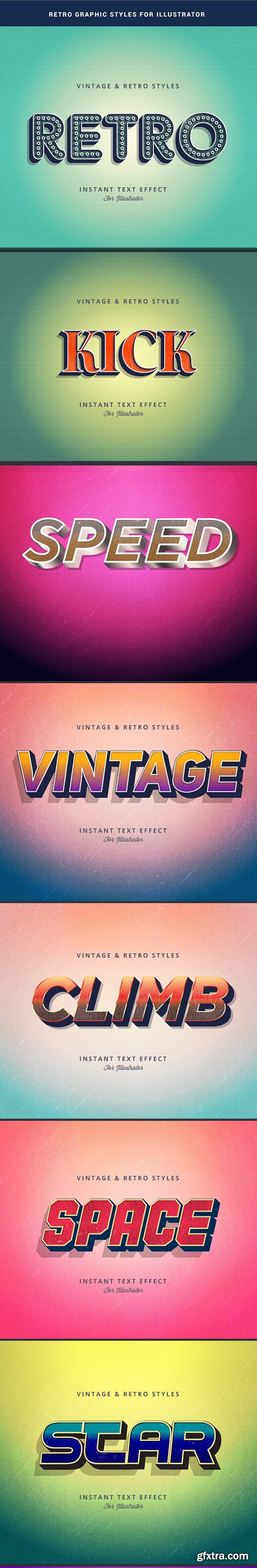 Graphicriver Retro Text Effect for Adobe Illutrator 22959941