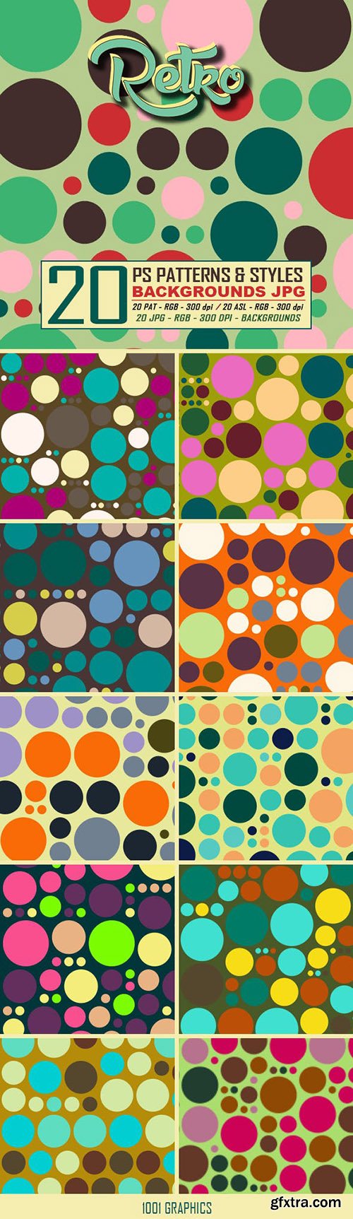 Graphicriver 20 Retro Dots Patterns & Styles 22943219