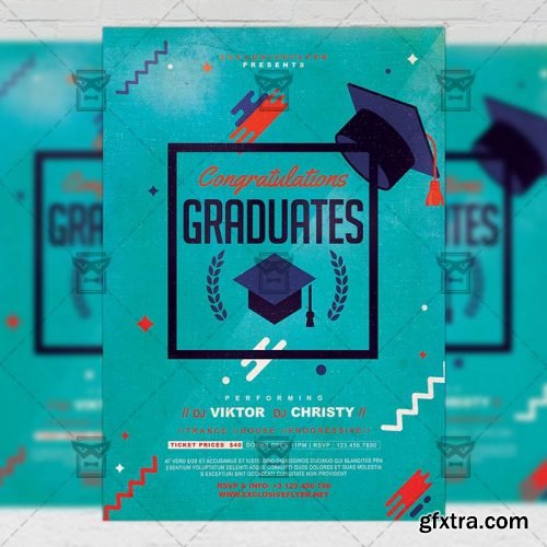 Graduation Party Flyer – Seasonal A5 Template