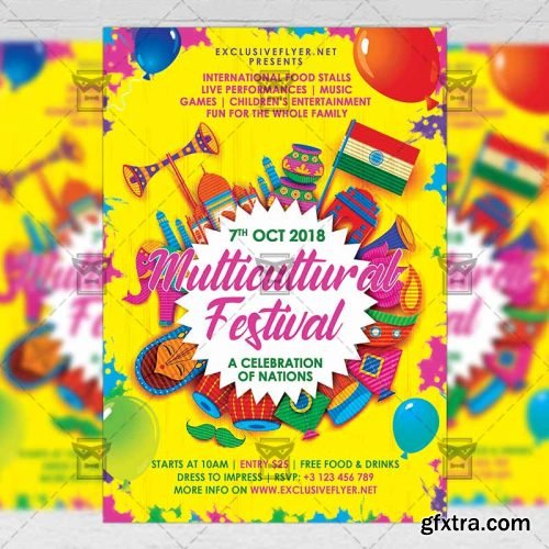 Multicultural Festival Flyer - Club A5 Template