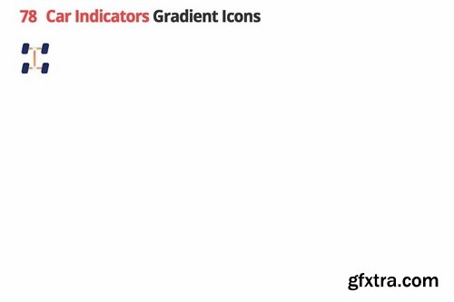 Car Indicators Vector Gradient Icons