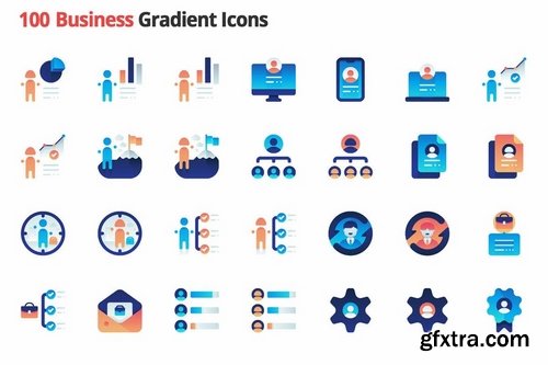 Business Employment Vector Gradient Icons