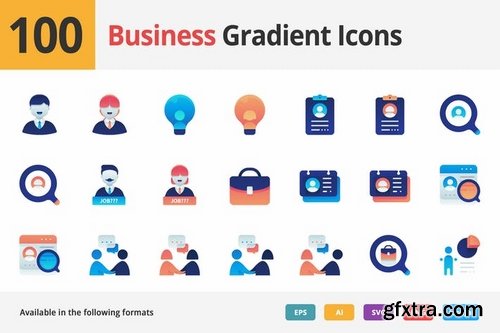 Business Employment Vector Gradient Icons