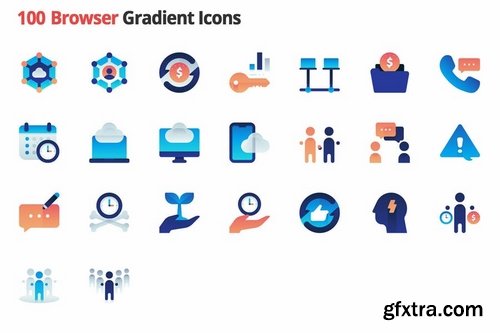 Browser Gradient Vector Icons