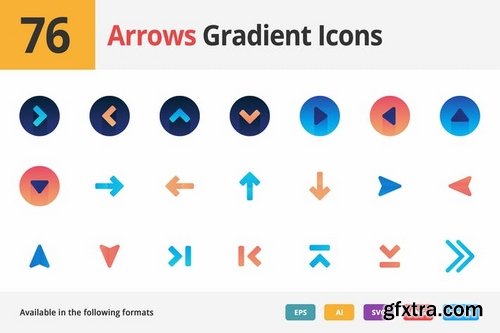 Arrows Gradient Vector Icons