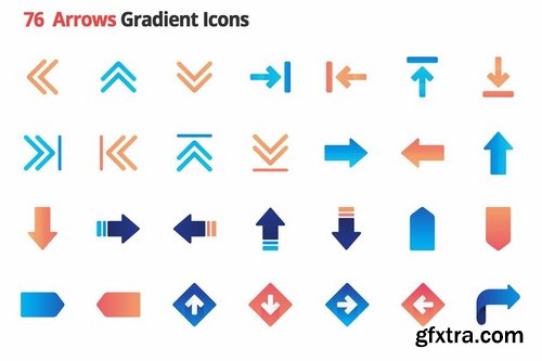 Arrows Gradient Vector Icons