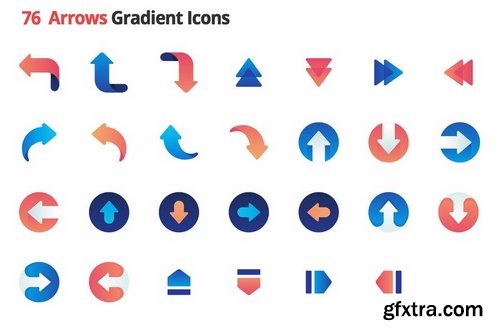 Arrows Gradient Vector Icons