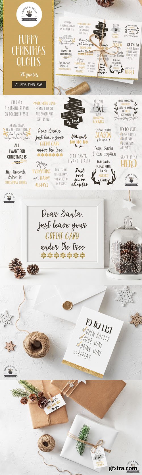 Designbundles - 20 Funny Christmas Quotes