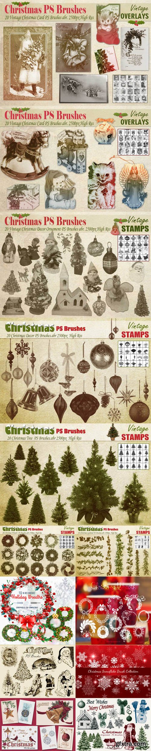 Christmas & New Year Brushes for Photoshop Pack 1