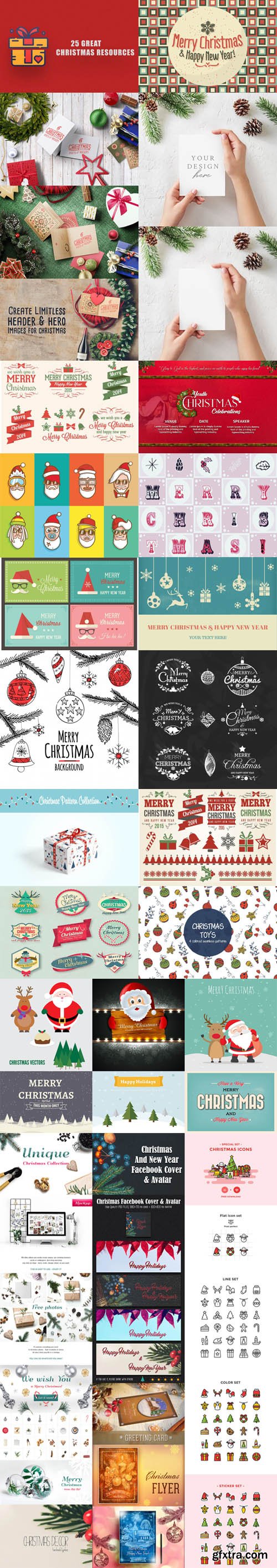 25 Christmas Templates & Resources for Designers [Ai/EPS/PSD/PNG]