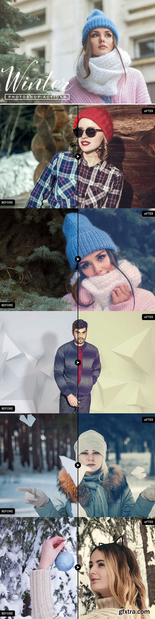 50 Winter Season Photoshop Actions ATN