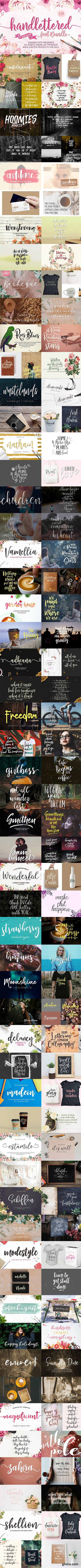 Handlettered Font Bundle