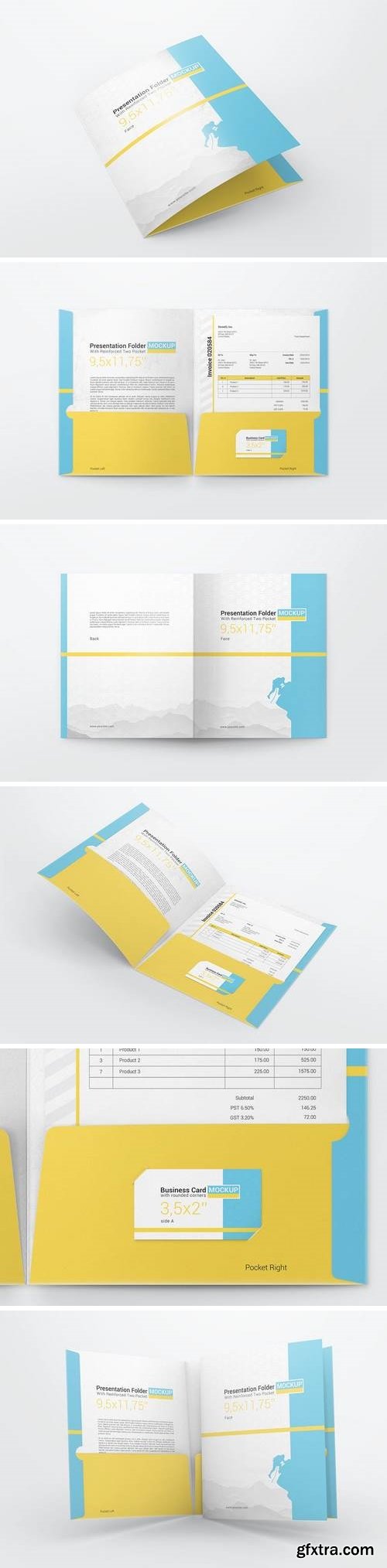 Reinforced Two Pocket Presentation Folder Mockup