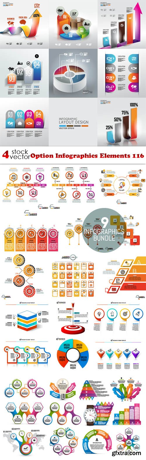 Vectors - Option Infographics Elements 116