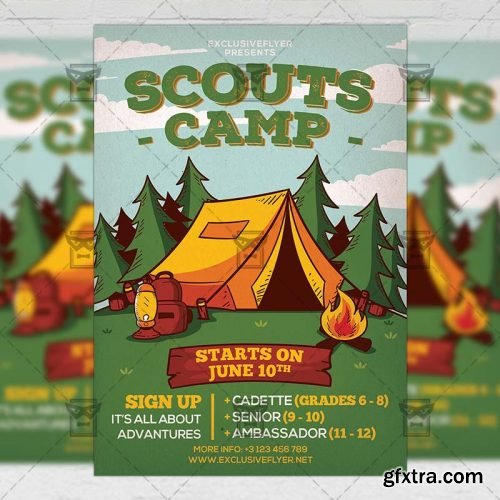 Scouts Camp Flyer - Community A5 Template