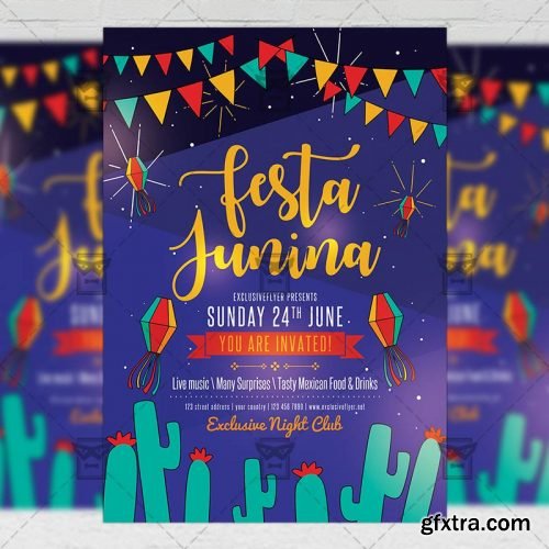 Festa Junina Flyer - Seasonal A5 Template