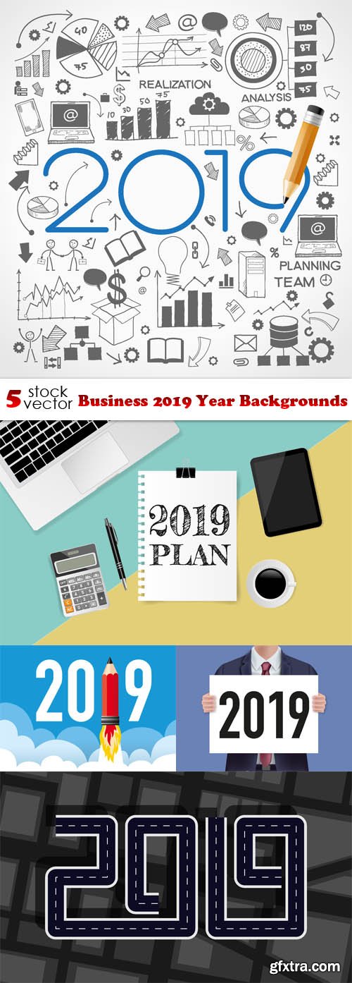 Vectors - Business 2019 Year Backgrounds