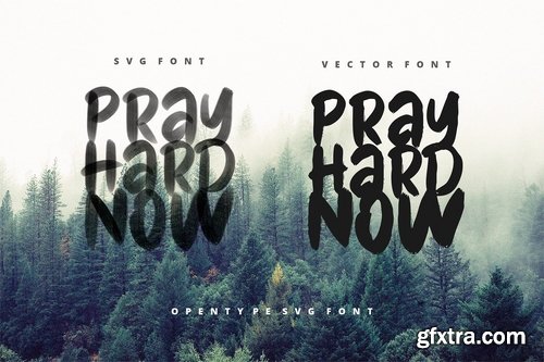 CM - Pray Hard Now - 30% OFF - SVG Font 3274411