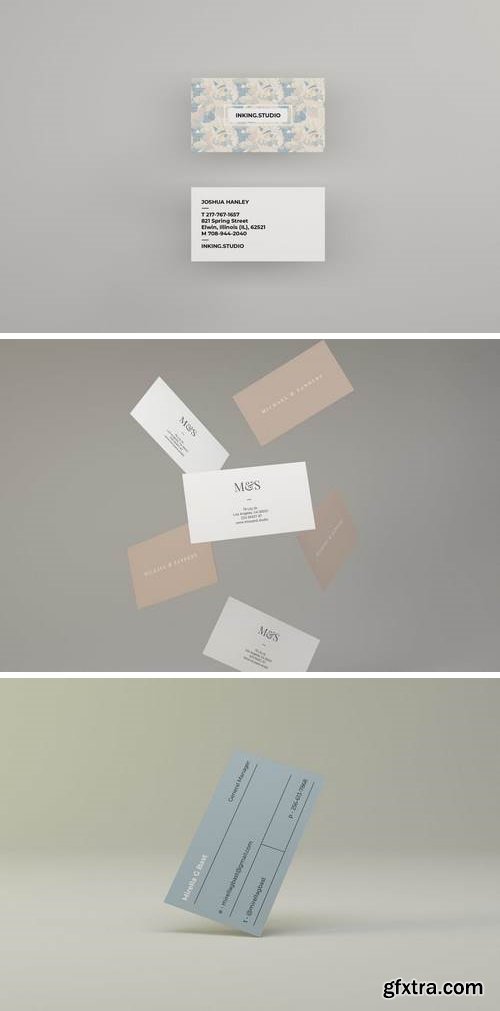 Flying Business Card Mockups