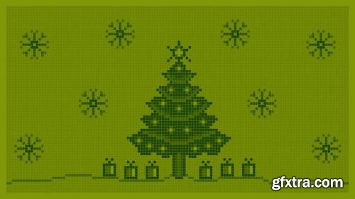 MA -  Christmas Background 8 bit Stock Motion Graphics 149940