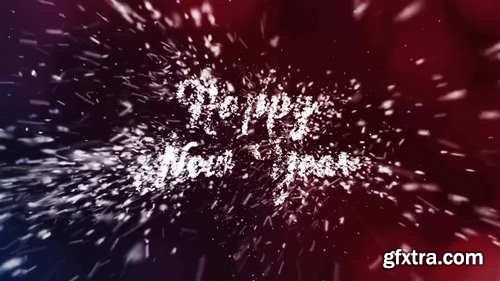 MA - Snowy Cursive Happy New Year Stock Motion Graphics 149751