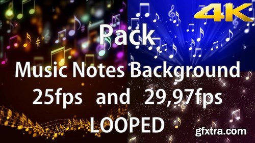 MA -  Music Notes Background Pack Stock Motion Graphics 150020