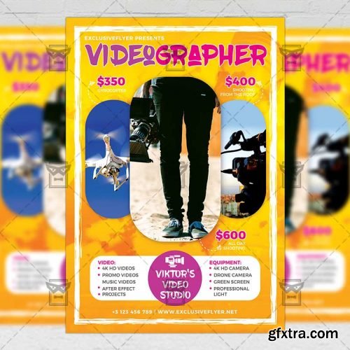 Videographer - Business A5 Flyer Template