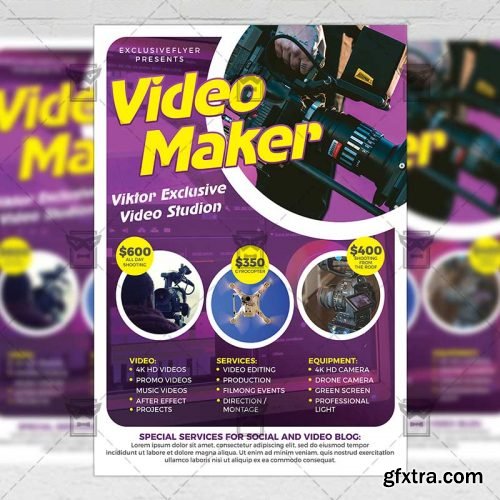 Videomaker - Business A5 Flyer Template