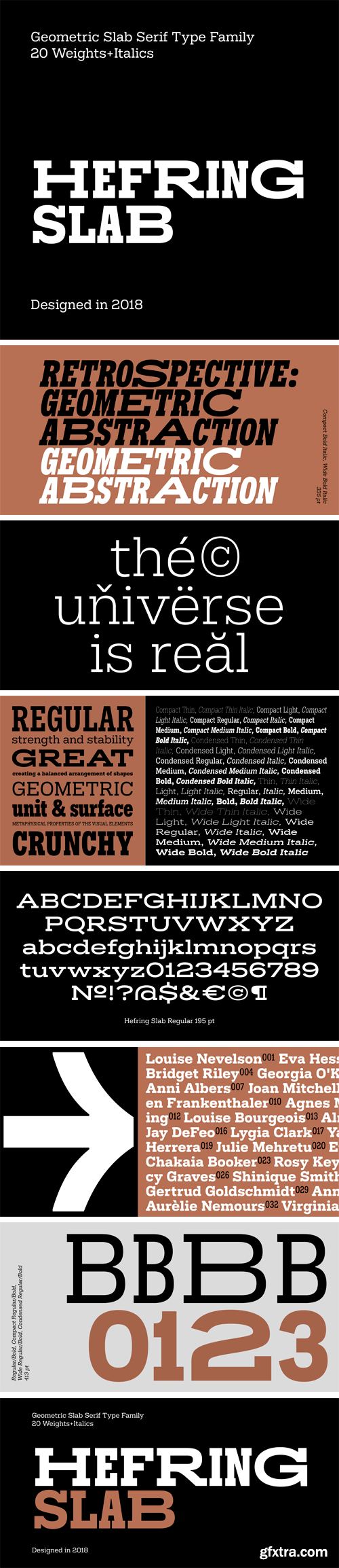 Hefring Slab Font Family