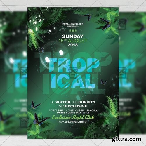 Tropical Mood Flyer - Seasonal A5 Template