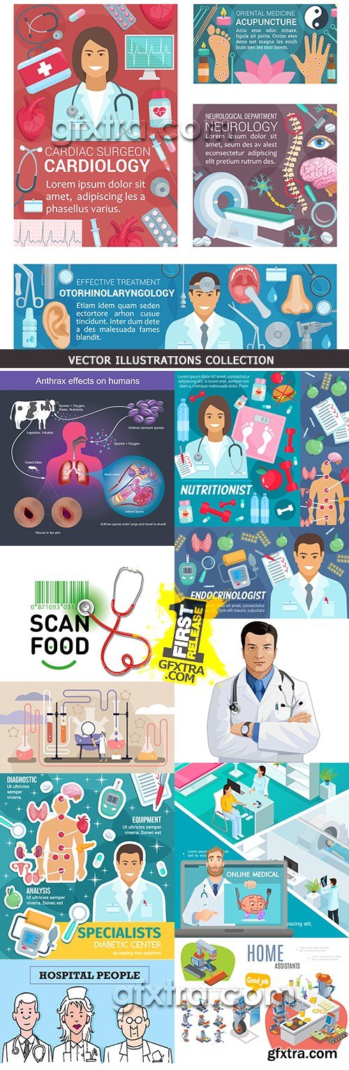 Medicine professional dignostic and equipment illustration 6