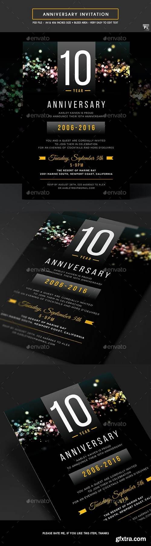 Graphicriver - Anniversary Invitation 19134540