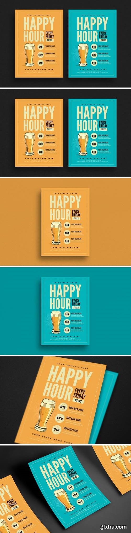 Happy Hour Beer Promotion Flyer