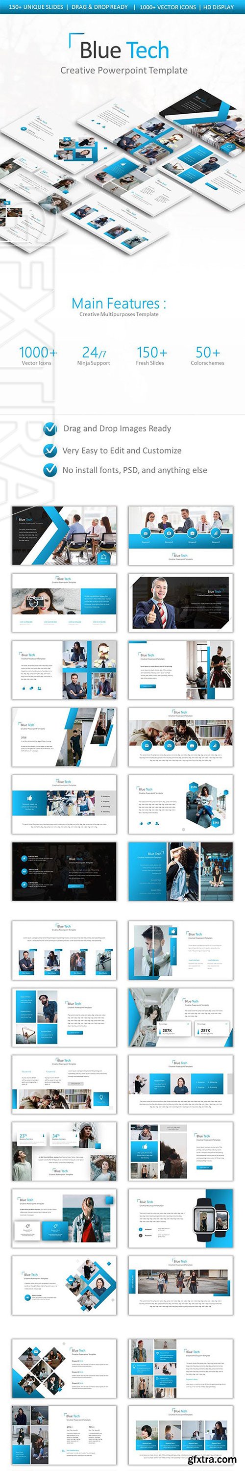 GraphicRiver - Blue Tech Powerpoint 22875554