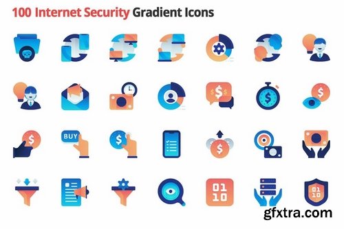 Internet Security Vector Gradient Icons