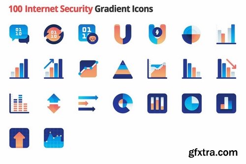 Internet Security Vector Gradient Icons