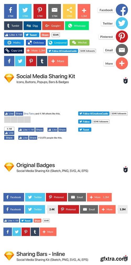 Social Media Sharing Kit - Sketch