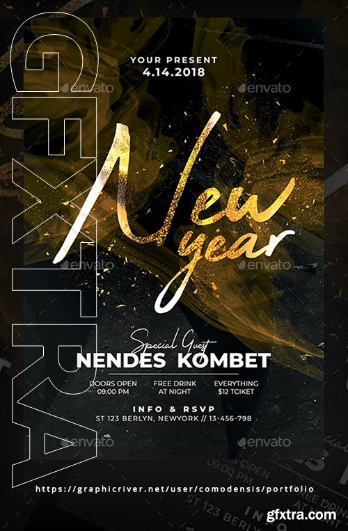 GraphicRiver - New Year Party Flyer Template 22967654