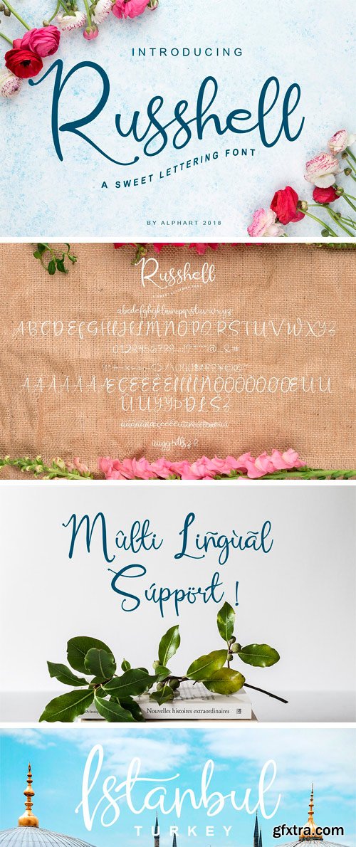 CM - Russhell a Sweet Lettering Font 3101880