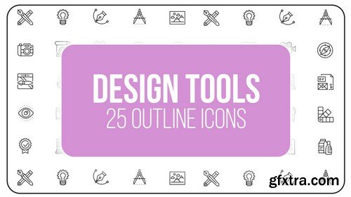 MA -  Design Tools - 25 Outline Icons After Effects Templates 149560