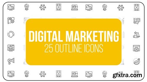 MA -  Digital Marketing - 25 Outline Icons After Effects Templates 149566