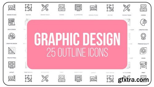 MA - Graphic Design - 25 Outline Icons After Effects Templates 149590